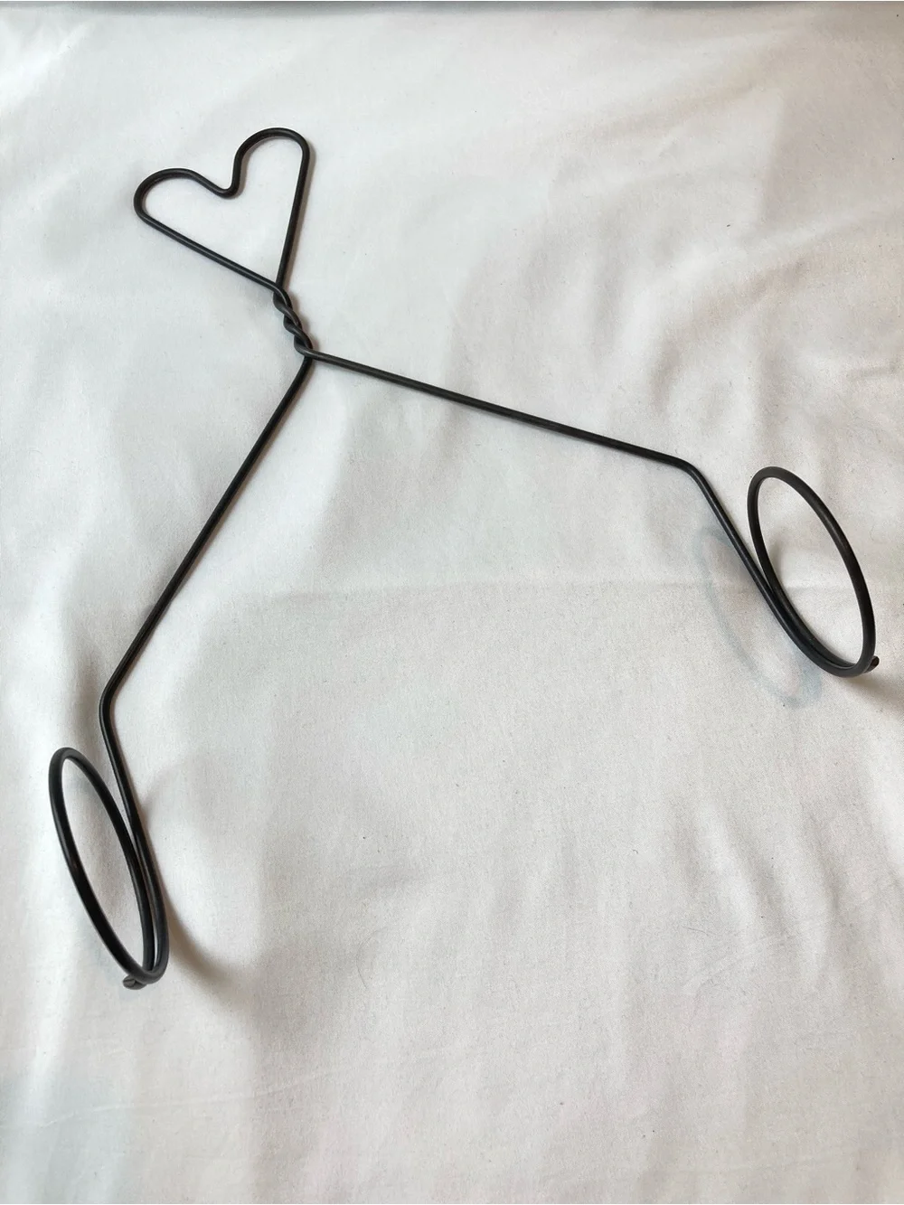 Vintage Rolling Pin Holder Wall Mounted Wrought Iron Heart Cottagecore Granny